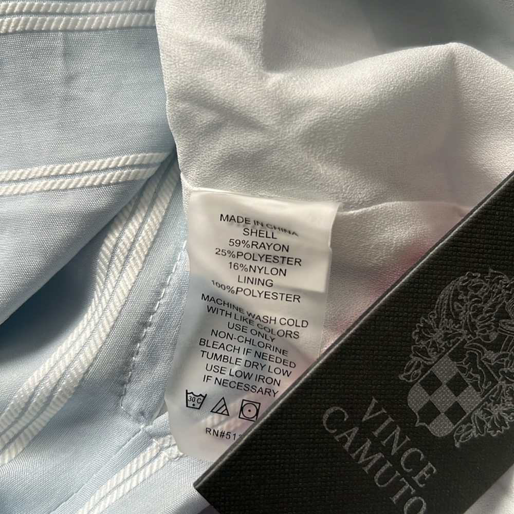 VINCE CAMUTO Striped Balloon-Sleeve Off-The-Shoulder Top - Picture 9 of 9